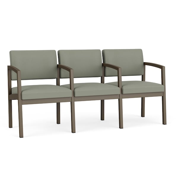 Lesro Lenox 3 Seat Tandem Seating W/ Arms, 64.5 in W 24.5 in L 32 in H LS3103 - main